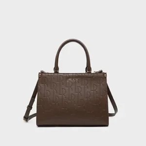 LABEL ROSE Borsa Monogram Small Marrone