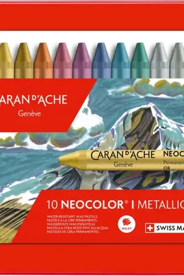 CARAN D'ACHE Pastelli a cera Neocolor 1 Metallico (10 pezzi)