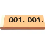 Blocco simplex numeri arancione