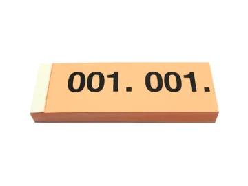 Blocco simplex numeri arancione