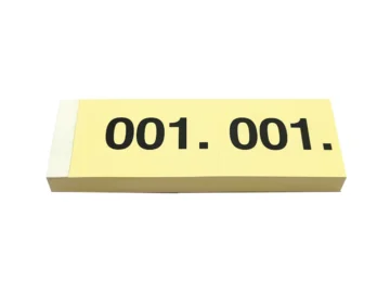 Blocco simplex numeri giallo