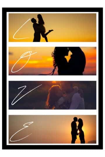 Poster personalizzato scritta love