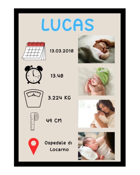 Poster personalizzato Neonato