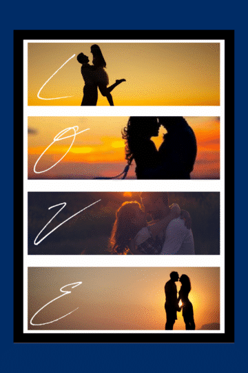 Poster personalizzato scritta love