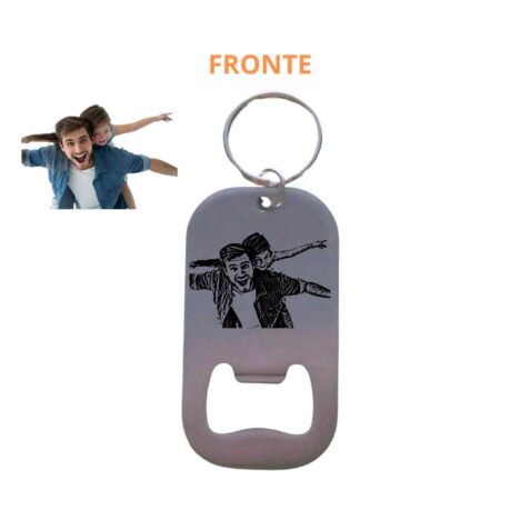 Apribottiglia in acciaio portachiavi