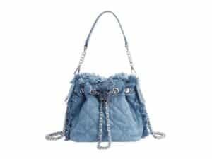 LABEL ROSE Borsa Missy Bucket Denim Celeste