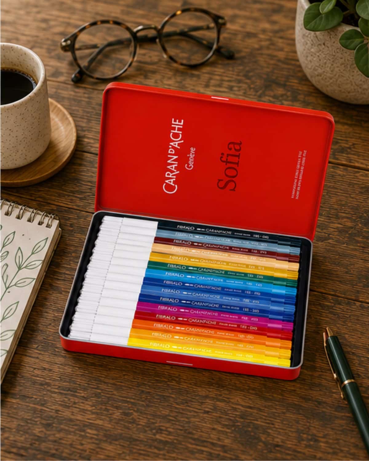 CARAN D'ACHE Pennarelli 15 colori con scatola personalizzata