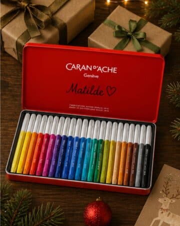 Scatola pennarelli Caran d'Ache personalizzata