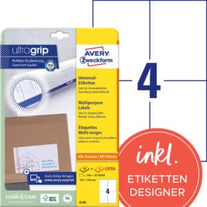 AVERY ZWECKFORM Etichette universali 105x148mm 6120 bianco 120 pz./25 + 5 fogli