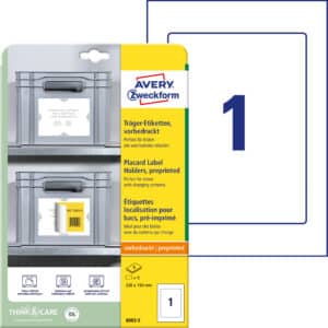 AVERY ZWECKFORM Etichette vettore 220x160mm 8003-5 grigio chiaro 5 pcz./5 fogli