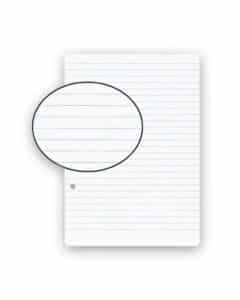 BIELLA Fogli per quaderni A5 45052100U bianco, rigato, 2 fori 100 fg.