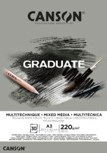 CANSON Graduate Mixed Media A3 400110372 20 fogl., grigio, 220g