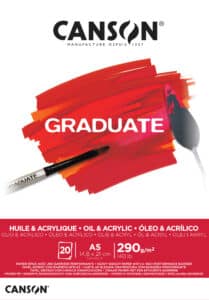 CANSON Graduate olio/acril. A5 400110379 20 fogl., bianco, 290g