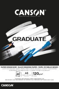 CANSON Graduate blocco da disegno A5 400110385 20 fogl., nero, 120g