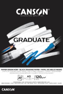 CANSON Graduate blocco da disegno A3 400110387 20 fogl., nero, 120g