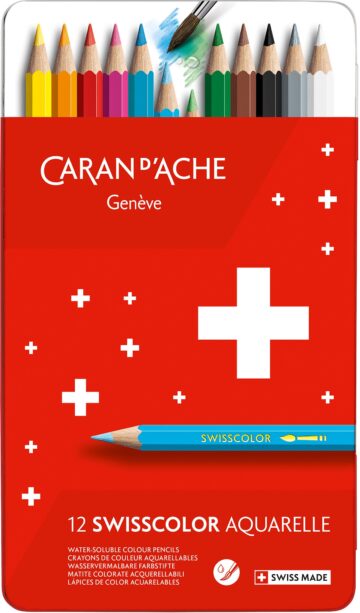 CARAN D'ACHE Farbstifte Swisscolor 1285.712 assortiti 12 pcs.