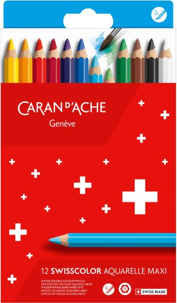 CARAN D'ACHE Matita colorate Swisscolor 498.812 Maxi 12 colori