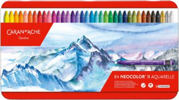 CARAN D'ACHE Pastelli a cera Neocolor II 7500.384 84 pezzi, Box 9mmx10,5cm