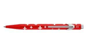 CARAN D'ACHE Penna a sfera Totally Swiss 849.053 rosso/bianco, c. astuccio met.