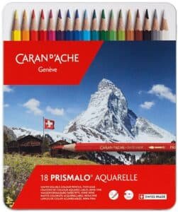 CARAN D'ACHE Matita colorata Prismalo 3mm 999.318 ass. astuccio met. 18 pezzo