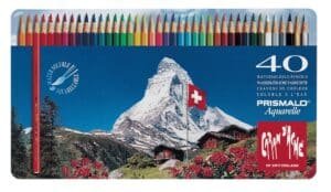 CARAN D'ACHE Matita colorata Prismalo 3mm 999.340 ass. astuccio met. 40 pezzo