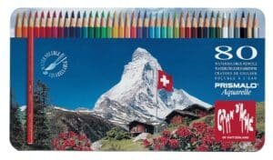 CARAN D'ACHE Matita colorata Prismalo 3mm 999.380 ass. astuccio met. 80 pezzo
