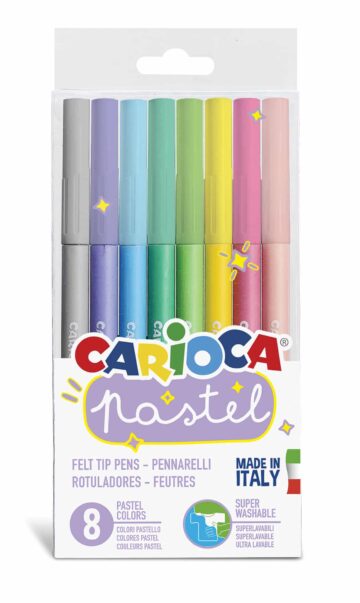 CARIOCA Penna fibra Pastell 004309 ass. 8 pezzi