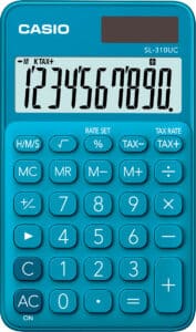 CASIO Calcolatrice SL-310UC-BU 10 cifre blu