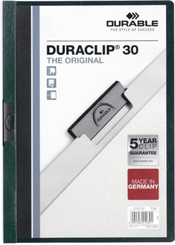 DURABLE Cartella con clip DURACLIP 30 220032 per 30 fogli A4 petrolio