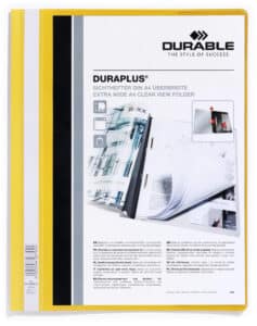 DURABLE Dossier di present. DURAPLUS 257904 per 100 fogli A4 giallo
