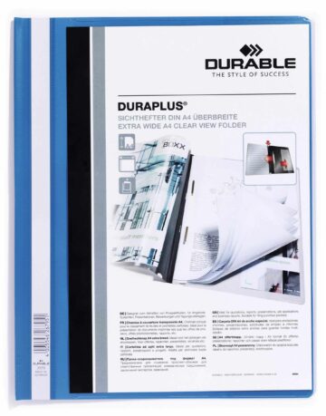 DURABLE Dossier di present. DURAPLUS 257906 per 100 fogli A4 blu