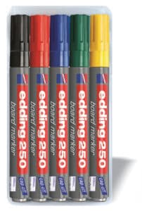 EDDING Boardmarker 250 250-E5 5 colori, astuccio