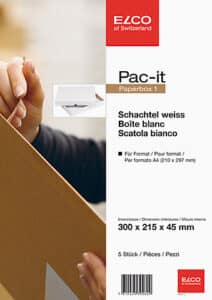 ELCO Paperbox Pac-it 300x220x45mm 74565.12 bianco 5 pezzi