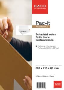 ELCO Paperbox Pac-it 300x215x80mm 74566.12 bianco 5 pezzi