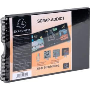 EXACOMPTA Kit Scrapbooking 32x22cm 16801E nero 70 pagine