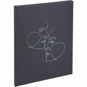 EXACOMPTA Libro degli ospiti 27x22cm 47688E nero, taglio argento 100 p.
