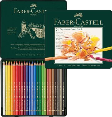 FABER-CASTELL Farbstift Polychromos 110024 24er Metalletui
