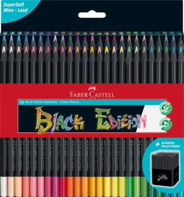 FABER-CASTELL Matite colorate Black Edit 116450 astuccio di cartone 50er