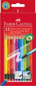 FABER-CASTELL Matite colorate cancellabili 116612 esagonale, 12 colori
