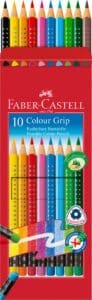 FABER-CASTELL Matite colorate cancell. GRIP 116613 triangolare, 10 colori