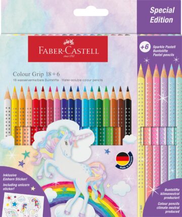 FABER-CASTELL Matite colorate Color Grip 201543 unicorno 18 + 6