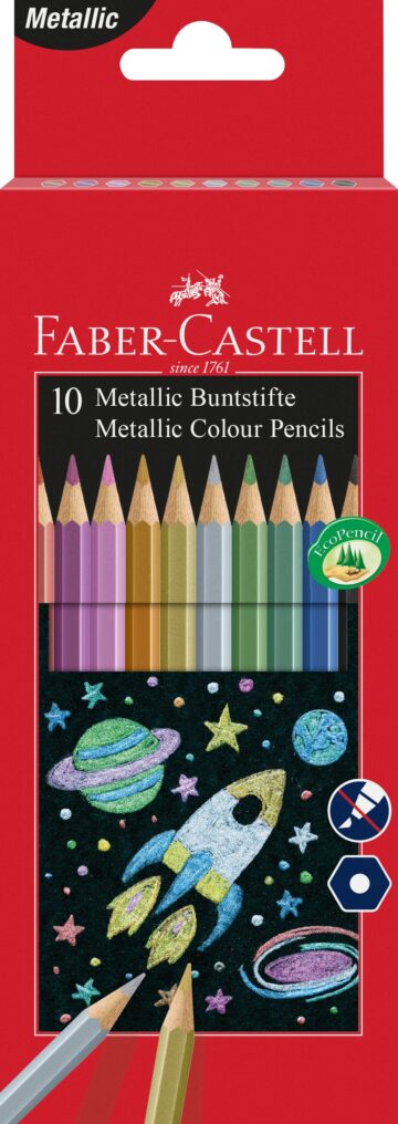 FABER-CASTELL Classic Colour Hexagonale 201583 metallic, 10x