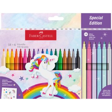 FABER-CASTELL Pennarelli unicorno 554221 incl. Sticker 24 pezzi