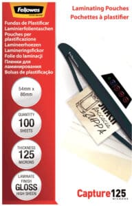FELLOWES Pelicole per lamin. 54x86mm 5306302 lucido, 125my 100 pezzi
