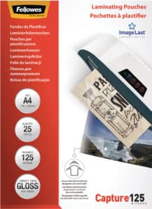FELLOWES Pelicole per laminazione A4 5396301 lucido, 125my 25 pezzi