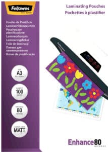 FELLOWES Pelicole per laminazione A3 5452003 opaco, 80my 100 pezzi