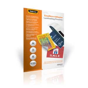 FELLOWES Pelicole per laminazione A4 5601703 lucido, 80my, adh. 25 pezzi.