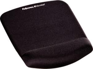 FELLOWES tappetino p. mouse Plushtouch 9252003 nero, con poggiapolsi