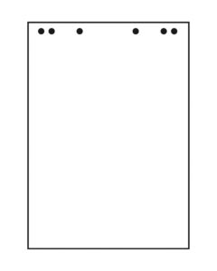 LANDRE Flipchart Carta 68x99cm 10050593 80g, in bianco 5x20 fogli