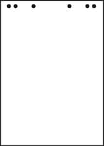 LANDRE Flipchart Carta 68x99cm 10050588 80g, in bianco recyc. 5x20 fl.